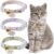 OIIKI 3 Pack Breakaway Cat Collars, Kitten Collar with Bell Flower Pendant, Pink Purple Green Kitty Collars for Female Girl Cats Male Boy Cats