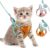 ORIA Cat Harness and Leash Set, Adjustable Vest Harnesses for Cats, Pet Harness with Reflective Strap for Walking, Orange Blue, XXS