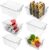 Ohuhu Fridge Organizers and Storage Clear, 6PCS Refrigerator Bins, Pantry Organization, Food-Grade PET Material Fruit Containers for Fridge, Kitchen Cabinet Shatter-Resistant