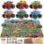 Oriate Monster Truck Playset for Boys, Include 6 Pack Diecast Monster Toy Vehicle Trucks w/ 47″x 31″ Activity Playmat, for Kids Car Set Style2