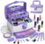 PERRYHOME Kids Makeup Kit for Girl 35 Pcs Washable Makeup Kit Real Cosmetic, Safe & Non-Toxic Little Girls Makeup Set, Frozen Makeup Set for 3-12 Year Old Kids Toddler Girl Toys Birthday Gift (Purple)