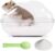 PESNLO Hamster Small Animal Sand Bath Box Bathtub Critter’s Bathroom with Bath Sand and Scoop Accessories for Mice Hedgehog Lemming Gerbils or Other Small Pets (Medium)