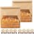 Pack of 50 Paper Bread Loaf Bag Kraft Food Packaging Storage Bakery Bag with Front Window, Tin Tie Tab Lock Kraft Paper Bags (11” X 8.7” X 4.3”) (Kraft)