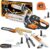 Pairez Toys Chainsaw for Kids, 19PCS Pretend Play Tools Set, Toy Home Tools Kit, Electric Chain Saw with Realistic Sounds, Outdoor Gardening Toys, Birthday Gifts for Boys & Girls Age 3 4 5+