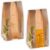 Paper Bread Bags 50Pcs Kraft Bakery Bags with Window 12 * 5 inch Oil Proof Toast Bread Bag for Home Kitchen Bakery Container Snack Packing