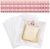 Paper Pastry Treat Bags 100 Pcs Heat-Sealable Bakery Bags with Window 7.5″ x 7.8″ Greaseproof Paper Bread Bag with 100 Pcs Label Seal Stickers for Homemade Sandwich Bread Cookies Pastries (Small-White)