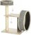 PawHut 35.8″ Cat Tree Kitty Activity Center Cat Climbing Toy Pet Furniture with Running Wheel Cat Bed Cushions Sisal Scratching Post Hanging Ball Natural