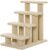 PawHut 4 Tier Pet Stairs Dog Cat Step Scratch Post Furniture, Light Brown