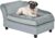 PawHut Pet Sofa Dog Couch Chaise Lounge Pet Bed with Storage Function Small Sized Dog Various Cat Sponge Cushioned Bed Lounge, Light Grey