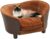 PawHut Rattan Style Pet Dog Cat Sofa Pet Bed Warm Dog Bed Chair with Removable Washable Cushion