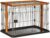 PawHut Steel Dog Crate Cage, Lightweight Puppy Kennel, with Front Door, Secured Latch, No Leak Tray, for Small & Medium Sized Dog, 35″ x 22.5″ x 23.5″