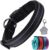 PcEoTllar Padded Dog Collar with Tag Reflective Adjustable Dogs Collars Soft Nylon Neoprene Super Light Breathable for Small Medium Large Dogs – Black XS