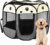 Pet Dog Playpen, Pet Playpen 36″×36″×23″ Portable Foldable Puppy Dog Cat Travel Tent, Anti-Bite Dog Playpen for Indoor and Outdoor Use, Gray