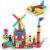 Picasso Toys 116pc Hedgehog Construction Building Blocks Toy Set Interlock Tiles with Idea Book, 4 Action Figure Characters, 4 Decorative Eyes STEM Learning Kit Playset for Boys Girls 3 and Up PTB116