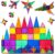 PicassoTiles 60 Piece Set 60pcs Magnet Building Tiles Clear Magnetic 3D Building Blocks Construction Playboards, Creativity Beyond Imagination, Inspirational, Recreational, Educational Conventional