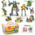 PicassoTiles STEM Learning Toys 201 Piece Building Block Kids Construction Engineering Kit Toy Blocks Children Early Education Playset w/Free IdeaBook, Power Drill, Clickable Ratchet, Age 3+ PTN201