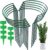 Plant Support Stakes, 10 Pack Garden Plant Support Half Round Garden Plant Support Ring Border for Tomato, Peonies, Hydrangea, Vine, Climbing Plants Flower Indoor Outdoor (20x35cm)