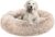 Plush Calming Dog Bed, Donut Dog Bed for Small Medium Large Dogs, Anti Anxiety Round Dog Bed, Soft Fuzzy Calming Bed for Dogs & Cats, Comfy Cat Bed, Marshmallow Cuddler Nest Calming Pet Bed