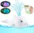 Pugimtoy Bath Toys for Toddlers 1-3 Dolphin Light Up Bath Toys Automatic Induction Fountain Bathtub Toys with Music and Flashing Light Ideal Gifts for 1 2 3 4 5 6 Year Olds Boys Girls White