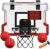 QDRAGON Mini Basketball Hoop with Scoreboard, Over The Door Basketball Hoop Indoor, with 3 Balls/Inflator/Breakaway Rim, Basketball Toy Gifts for Kids/Adults/Boys/Girls, Red