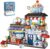 QIUXQIU Japanese Street View Seafood Store Toys, MOC Construction Creative Japan Architecture Model Set, 1231 PCS Simulation Mini Building Blocks Toy for Boys Girls (Seafood Shop)