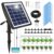 QUUREN Drip Irrigation Kit Solar Powered Plant Automatic Self Watering System DIY Devices with 15pcs Drippers Water Sensor Timing for Potted Plants Indoor Balcony Green House Outdoor Patio Garden