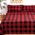 Queen Size Bed Sheets Set 4PC – Red Black Plaid Sheet Soft Warm 1800 Thread Count Brushed, 8-17” Deep Pocket Winter Warm Bedsheets, Machine Washable Patterned Double Bedding Set