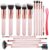 Real Perfection Makeup Brushes 16pcs Makeup Brushes Set with 1 Eyebrow Razor Premium Synthetic Foundation Brushes Blending Face Powder Eye Shadow Concealer Make Up Brushes Tool Kit