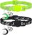 Reflective Cat Collars Breakaway with Bell, 2-Pack Cat Collar Stars and Moon Girl Boy Pet Kitten Collar Adjustable 7.9-13 Inch, Pet Supplies,Accessories (Black/Green)