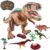 Remote Control Dinosaur Electric Toy Kids RC Animal Toys Dinosaur Walking and Roaring Realistic T-Rex Robot Toys for Toddlers Boys Girls Brown