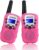 Retevis RT388 Walkie Talkies for Kids, Walkie Talkie Toddler Toys for 6-12 Year Old Girls Boys, Long Range 22 CH Flashlight, Birthday Gifts,Outdoor Garden Camping Family Trip(Pink 2 Pack)