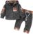 SANMIO Infant Toddler Baby Boys Girls Clothes Hoodie Outfit Classic Plaid Sweatshirt +Pants Clothes Set Kids