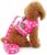 SELMAI Brother cat Dog Small Dog Harness Pink Leash Set Ladies Polka Dot Vest Mesh Padded Lead for Pet Cat Puppy Girls L