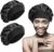 SWEET VIEW Silk Bonnet, Silk Hair Wrap for Sleeping, Soft and Comfortable Silk Sleep Cap, Black, Black