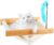 Satauko Cat Hammock with Cat Feather Teaser Wand Toy, Wall Mounted Cat Shelves for Large Indoor Cats, Cat Bed Furniture for Kitty Sleeping, Playing, Climbing, Lounging.