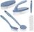 Scrub Brush Set, 5pcs Cleaning Supplies, Includes Kitchen Dish Brush, Tile Grout Cleaner, Scrub Brush, Bottle Brush, Shower Tub Scrubber, Groove Gap Cleaning Brush Set, o1brand