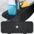 Silicone Kitchen Faucet Sink Splash Guard, Silicone Faucet Water Catcher Mat – Sink Draining Pad Behind Faucet, Grey Rubber Drying Mat for Kitchen & Bathroom Countertop Protect (Black)