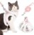 SlowTon Cat Harness and Leash Set, Plush Edge Escape Proof Adjustable Cat Vest Harness for Walking, Easy Control Pet Harness with Reflective Strap for Cat, Kitten, Puppy(Pink,XS)