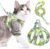 SlowTon Cat Harness and Leash for Walking, Escape Proof Adjustable Vest Harness with Reflective Strips for Kitten, Lightweight Breathable Step-in Jacket for Cats Dog Puppy Small Pet Travel(Green,S)