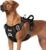 SlowTon No Pull Dog Harness, Heavy Duty No Choke Pet Harness with 2 Leash Clips and Easy Control Vertical Handle, Adjustable Soft Padded Dog Vest for Small, Medium and Large Dogs(Black,Large)