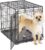 Small Dog Crate | MidWest iCrate 24″ Folding Metal Dog Crate | Divider Panel, Floor Protecting Feet, Leak-Proof Dog Tray | 24L x 18W x 19H Inches, Small Dog Breed, Black