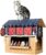 Smile Paws Large Sturdy Cardboard Cat House with Scratcher, Cat Condo, Bed, Toys, Cat Izakaya Bar for Outdoor/Indoor Cats, Cat Play House & Home Décor, Easy to Assemble for Cats Bunny Small Animals