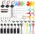 Sntieecr 6 Set 131 PCS DC Motors Kit, Mini Electric Motor 1.5-3V 15000RPM with 66 PCS Plastic Gears, Shaft Propeller, Bulbs, Buzzer Sounder, Science Experiment Set for Kid DIY STEM Engineering Project