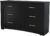 South Shore Furniture Gramercy 6-Drawer Double Dresser Pure Black, Contemporary