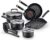 T-Fal C111SC74 Signature Nonstick Expert Easy Clean Interior Thermo-Spot Heat Indicator Dishwasher Safe PFOA Free/Oven Safe Cookware Set, 12-Piece, Black