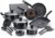 T-Fal Culinaire Non-Stick Aluminum, 16 Piece Pots and Pans Cookware Set, Dishwasher & Oven Safe, PFOA Free, Stainless (B058SG74)