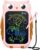 TECJOE Owl LCD Drawing Tablet, 8.5 Inch Colorful Toddler Doodle Board Drawing Tablet, Erasable and Reusable Electronic Drawing Pads, Educational and Learning Toy for 3-6 Years Old Boys, Christmas Gift(Pink)