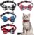 TIESOME 4Pcs Cat Collar with Bow and Bell, Adjustable Kitten Collars Cute Plaid Cat Bow Tie Collars Personalized Breakaway Kitten Collar for Kitten Cats and Small Dogs