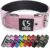 TSPRO Tactical Dog Collar 1.5 inch Wide Dog Collar Military Grade Strong Dog Collar Thick Dog Collar Heavy Duty Metal Buckle Dog Collar(Pink-M)