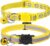 Taglory Reflective Cat Collars Breakaway with Bell, 2 Pack Girl Boy Pet Kitten Collar Adjustable 7.5-12.5 Inch Yellow